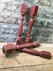 4 Rustic Red Wood Balusters Architectural Salvage Spindles Porch Trim H