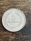 1976 El Salvador 5 Centavos Five Cents Actual Coin Tb4813 