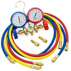 3-way Manifold Gauge Set For R410a R22 R404a Hvac A c Refrigeration Service  5ft