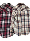 Btc Snap Flannel Long Sleeved Cotton Shirts Men s Size Medium Set Of 2 Western