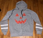 Kids Gray Pumpkin Halloween Sweater Size M