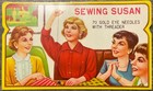 Vintage Sewing Susan Needles -70 Gold Eye Needles With Threader