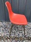Vintage Mcm Mid Century Modern Orange Molded Fiberglass Adult Chair