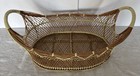 Rattan And Wicker Basket With Handles 20    Long X 11    Wide Beautiful Vintage