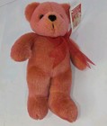 Avon Year Of The Teddy Bear 100th Anniversary 2002 Reddish Pink Plush