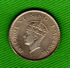 1940 Gef Kgvi India Silver 1 4 Rupee Coin