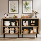 59inch Buffet Sideboard Cabinet With Adjustable Shelves  Accent Storage Cabinet