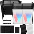 Portable Dj Facade Booth  Dj Facade With White   Black Scrim  Adjustable Feet