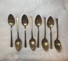 Vintage Dirigold Dirilyte 8 Teaspoons Goldware Empress Flatware Mcm