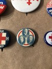 7  Vintage Campaign And War Button Pinback Pin Lot