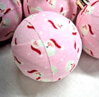Pink tiny Santa glitter christmas Balls ornament 12