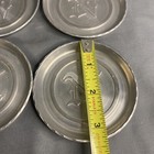 Vintage Set Of 4 Hammered Aluminum Coasters Initial N Monogram Barware