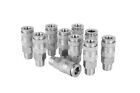 Milton   3 8  Mnpt High Flow  V-style  Quick-connect Steel Coupler  box Of 10 