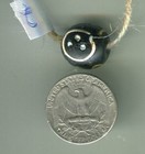 African Trade Beads Vintage Antique Venetian Old Glass Black Baule Face Bead