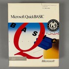 Microsoft Quickbasic 4 5 Ibm Pc Dos 5 25  Floppy Disk Box Manuals Vtg Software