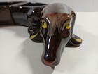 Artmark Vintage Dachshund Ceramic 3 Piece Snack Set Japan Hand Painted Sticker