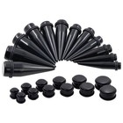 36 Pcs Big Gauges Ear Stretching Kit 00g-20mm Acrylic Tapers Plugs Tunnels