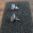Harley-davidson Motor Cycles Logo Round Stud Earrings Pair Sterling Silver 925