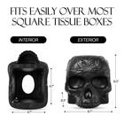 Gothic Skull Tissue Box Cover     Heavyweight Square Tissue Holder     W