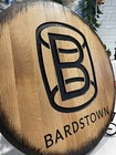 Authentic Bardstown Bourbon Full Logo Distillery Bourbon Barrel Head 21   - Carved