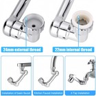 2pcs Extension Rotate Robotic Faucet Extender Arm Tap Universal 1080 Swivel Us