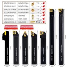 21-piece Indexable Lathe Turning Tool Kit  5 8  Shank  Metal Holders   Carbide I