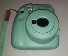 Fujifilm Instax Mini 9 Blue Built In Flash Instant Film Camera Untested
