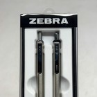 Zebra M f 701 Stainless Steel Mechanical Pencil   Ballpoint Pen Gift Set Silver