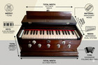Harmonium 7 Stopper Double Bellow 39 Key 440hz Harmonium With Bag Export Quality