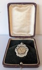 Antique English Sterling Silver Golf Golfer  Medal Pendant Fob Wellington 1912