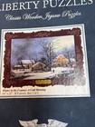 Liberty Wooden Puzzle    winter In The Country    Box 2  383 Pieces Parts Incomplete