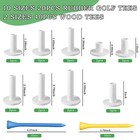 60 Pcs Rubber Golf Tees For Mats  Driving Range Tee  White   blue   yellow 