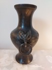 19th Century Chinese Bronze Archaic Motif Hu Vase Mythical Beast Handles