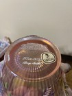 Fenton Ribbon-candy Hand Painted Glass Basket
