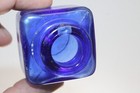 Antique Cobalt Blue Square Inkwell Bottle 2  