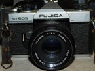 Vtg Cameras And Accessories Lot Canon Fujica Pentax Olympus For Parts Or Repair