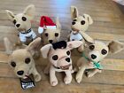 Vtg Taco Bell Vintage Talking Chihuahua Plush Dog Lot Of 6--all Working talking