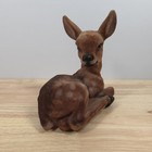 Vintage Deer Fawn Christmas Decor Brown Fuzzy Flocked Winter Decoration 7 