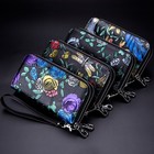 Womens Genuine Leather Wallet Wristlet Long Clutch Large Capacity Card Holder