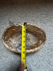 Nos New Vintage Gold Wicker Basket - Japan 9  X 6 