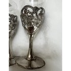 Vintage Silverplate Filigree Cordial Glasses - Set Of 3