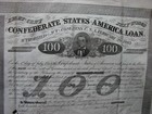 1863  100 Confederate States Of America Csa Bond W  6   4 Coupons Attached