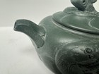 Vintage Chinese Yixing Zisha Green Clay Teapot-signed Stamped Lid
