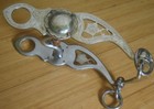 Beautiful Vintage Engraved Filigree Silver Show Horse Bit 4-3 4  Roller Mouth