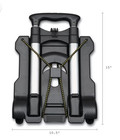 Folding Compact Lightweight Premium Luggage Cart - Trolley Black And Silver 