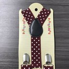 Burgundy Polka Dot Clip-on Suspender For Kid s Toddlers Boys Girls Infant  usa 