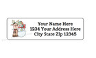 30 Reindeer Snowman Christmas Personalized Return Address Labels 1 In X 2 625 In