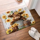 Cute Highland Cow Bath Rug Mat  Farmhouse Rustic Cattle 17 00  X 29 00  Brown