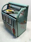 1950   s Vintage Haji Tin Litho Mechanical Wind Up  5    Jukebox Bank 100  Working  