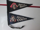 Vintage Early 1960s National League Baseball String Of 10 Felt Mini-pennants